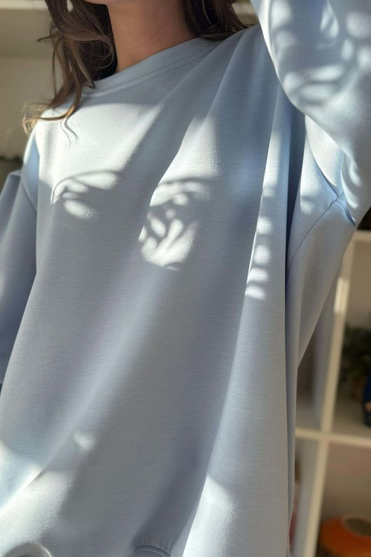 Nova Soft Tech Puff Sleeve Sweatshirt Iceberg - 